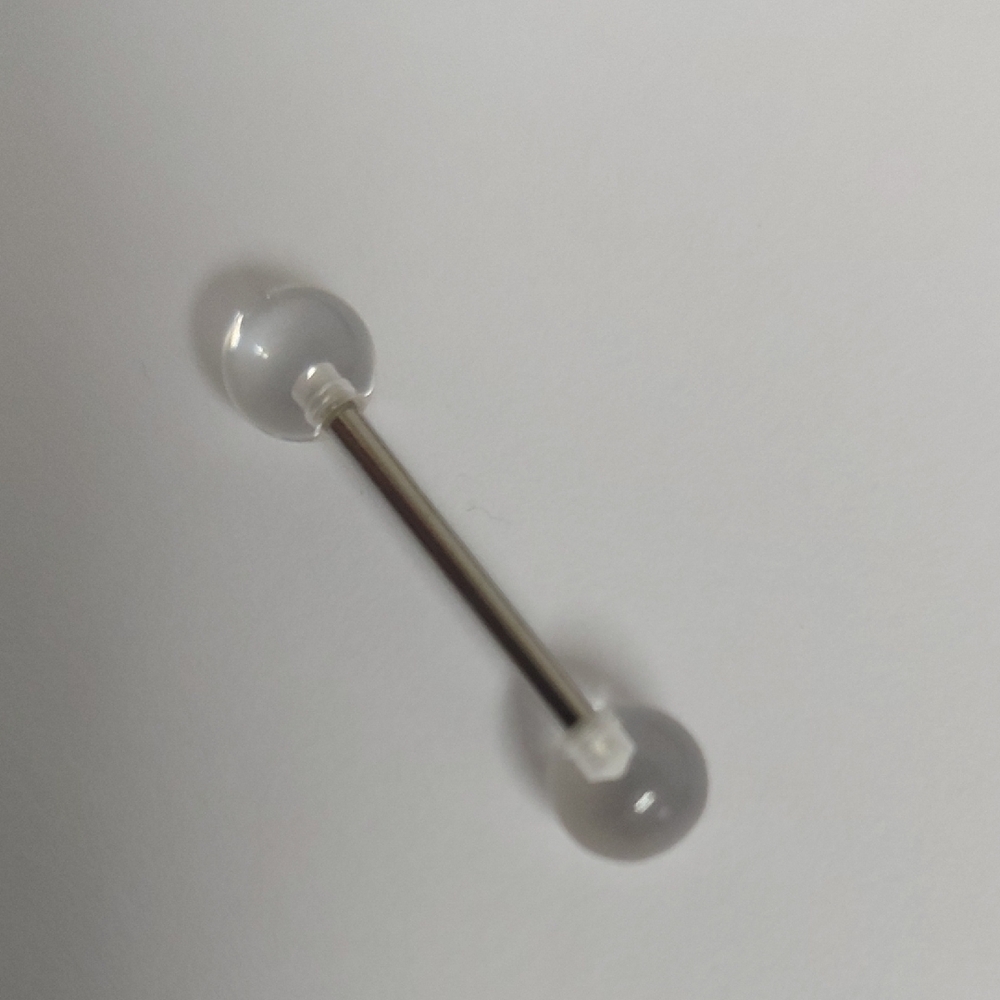 Clear Acrylic Barbell Piercing